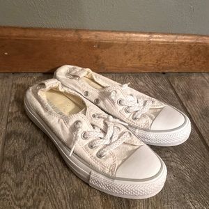 White converse slip on shoes